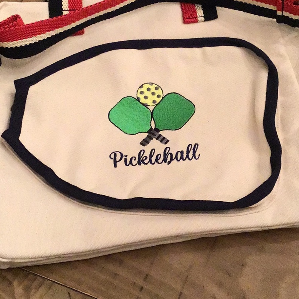 Pickleball CB Station canvas tote - Picture 5 of 14